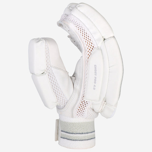 Kookaburra Ghost Pro 4.0 Batting Gloves 26/27 - Single glove, angled backhand view showing finger and thumb protection