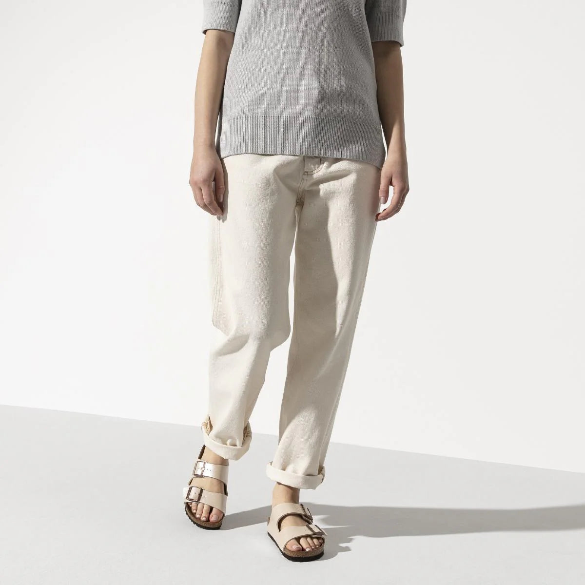 Birkenstock Arizona Birko-Flor - Graceful Pearl White