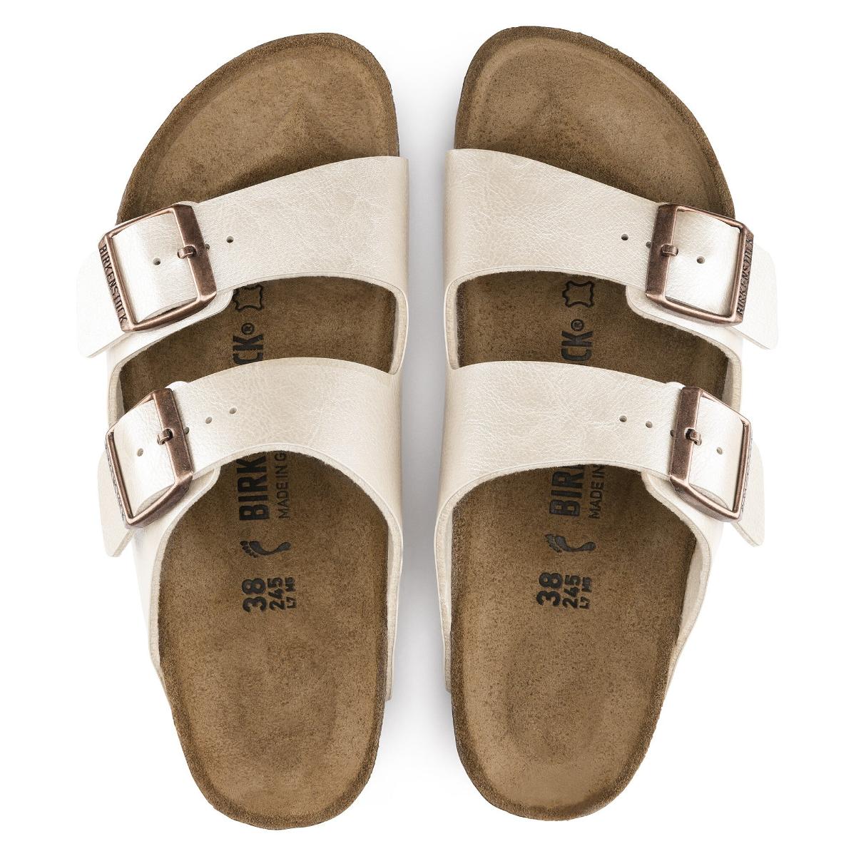 Birkenstock Arizona Birko-Flor - Graceful Pearl White