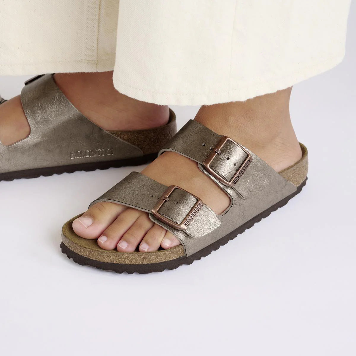 Birkenstock Arizona Birko-Flor Patent - Graceful Taupe