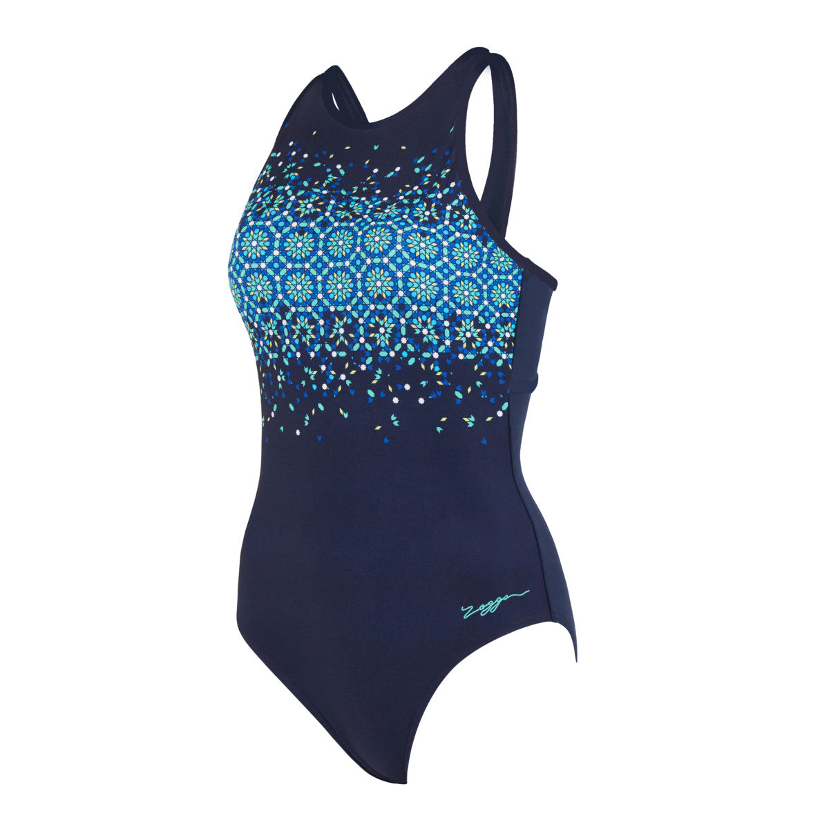 Zoggs Womens Crossback One Piece - Blue Chime