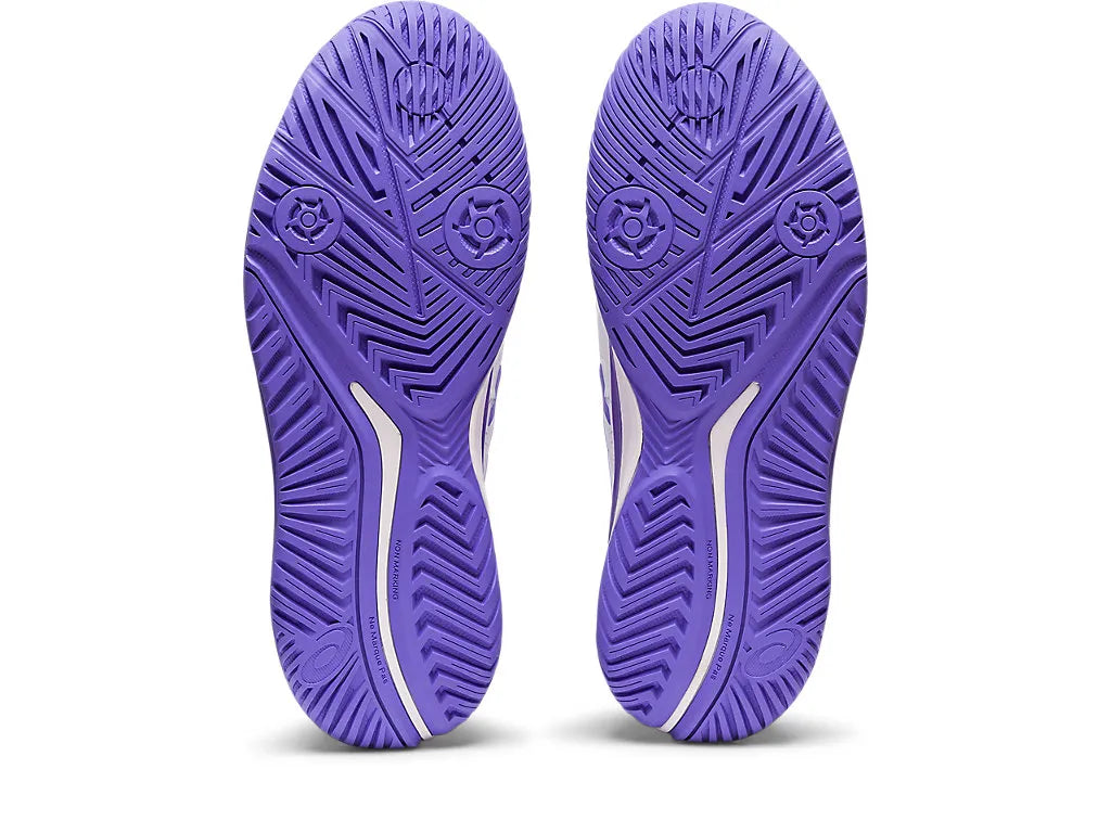 Asics Womens Gel Resolution 8 Wide (Hardcourt) Tennis Shoe - White/Amethyst