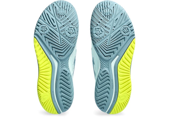 Asics Womens Gel Resolution 9 Wide (Hardcourt) Tennis Shoe - Soothing Sea/Gris Blue