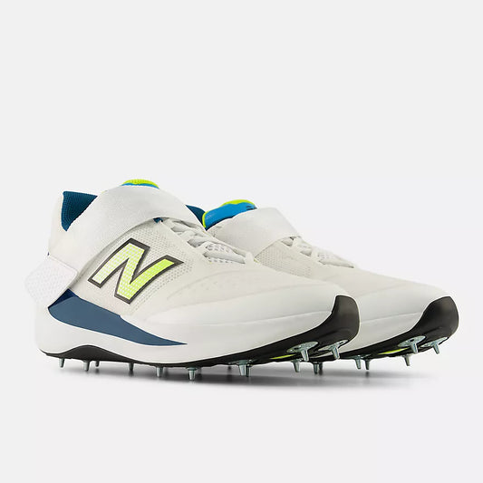 New Balance FuelCell CK4040v7 Cricket Shoes - White/Altitude/Yellow Metallic