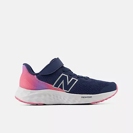 New Balance Kids Arishi v4 Hook & Loop - VINTAGE INDIGO/SIGNAL PINK/LILAC GLO