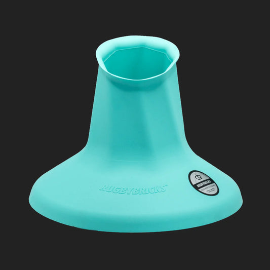 Rugby Bricks Vortex High Cut Kicking Tee - Neon Aqua