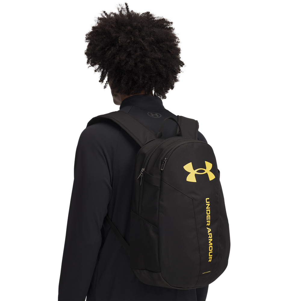 Under Armour Unisex Hustle Lite Backpack - Black/Noble Gold