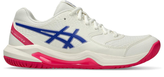 Asics Womens Gel Dedicate 8 (Hardcourt) Tennis Shoe - Cream/Dark Cobalt
