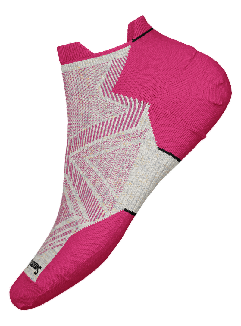 Smartwool Womens Run Targeted Cushion Low Ankle Socks - Ash-Power Pink