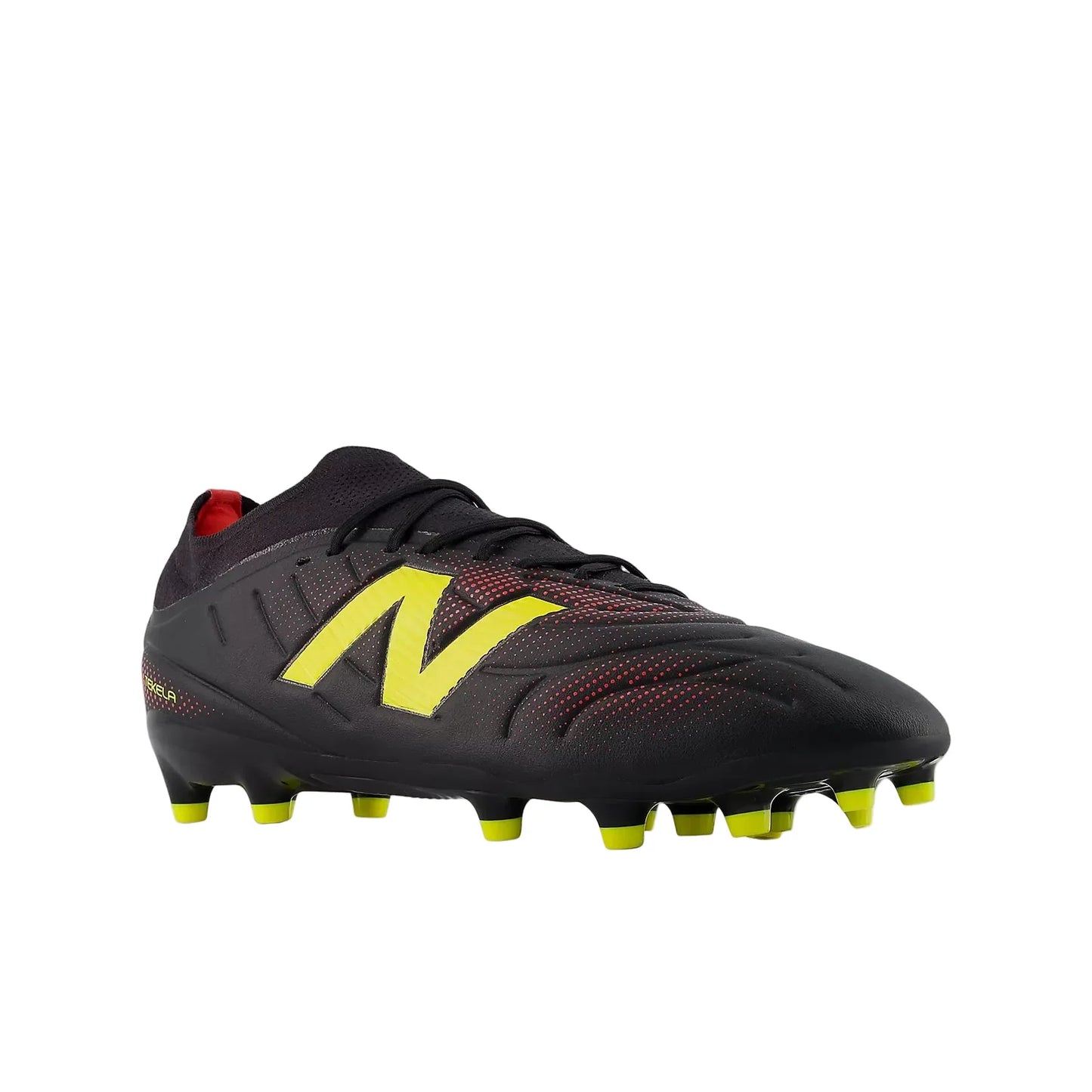 New Balance Tekela Team Low MG V5 (2E) Boots - Black/Punch Yellow/Fire Cracker