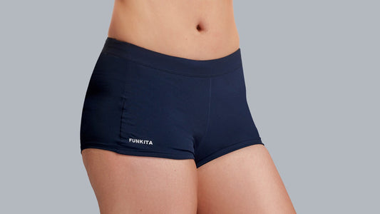 Funkita Form Ladies Swim Short Brief - Still Navy