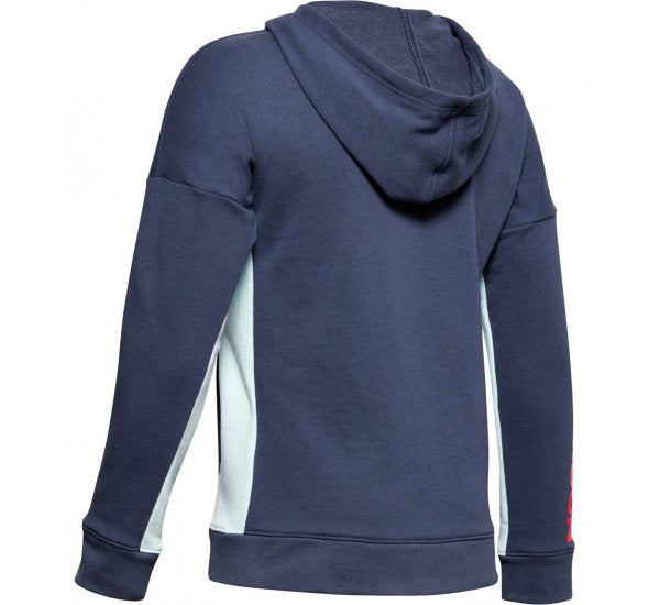 Under Armour Kids Rival Terry Fleece Hoody- Blue Ink