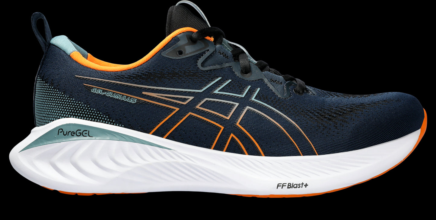Asics Men's Gel Cumulus 25 (2E) - French Blue/Bright Orange