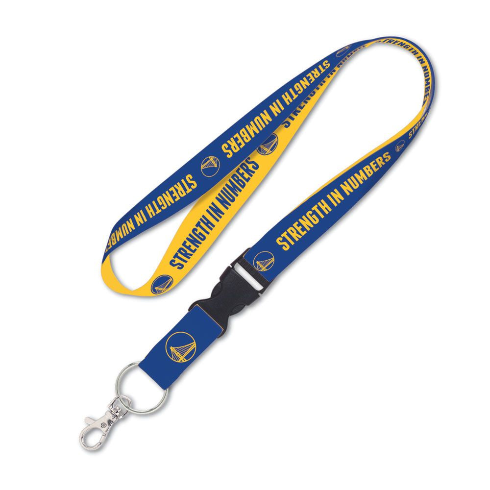 WINCRAFT NBA GOLDEN STATE WARRIORS LANYARD W/DETACHABLE BUCKLE 1"