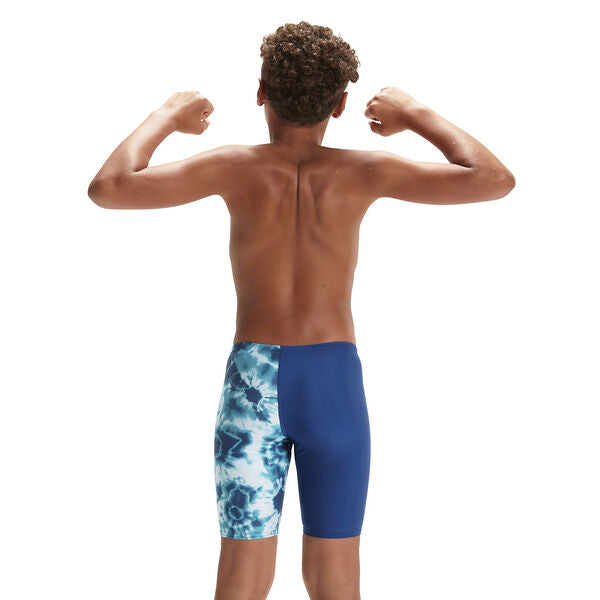 Speedo Boys Digital Allover V Cut Jammer - Blue