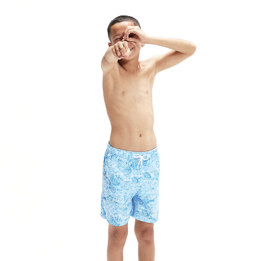 Speedo Boys Printed 15" Watershort - Blue/Blue