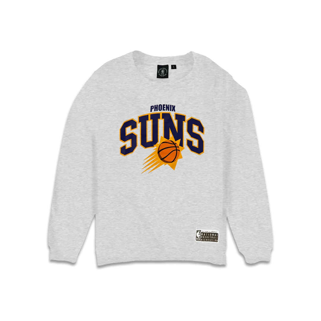 NBA Essentials Phoenix Suns Arch Logo Crew - White Marl