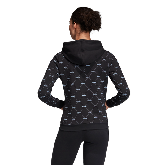 Adidas Womens Linear Graphic Hoody- Black