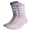 Adidas 3 Stripes Stonewash Cotton Crew  Socks 3 Pairs - Shavio/Blilil/White
