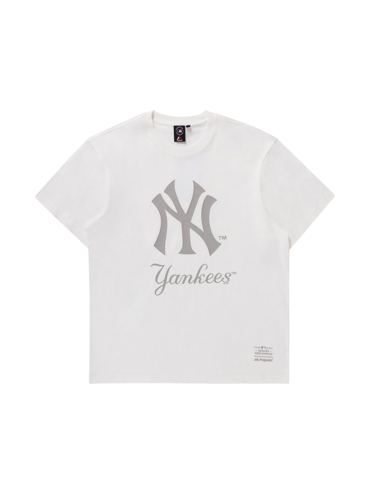 Majestic Athletic NY Yankees Tonal Team Crest Tee - Vintage White
