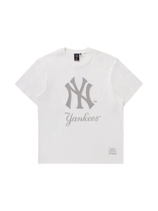 Majestic Athletic NY Yankees Tonal Team Crest Tee - Vintage White