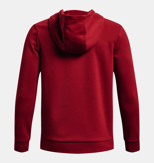 Under Armour Boys Fleece Big Logo Hoody - Stadium Red
