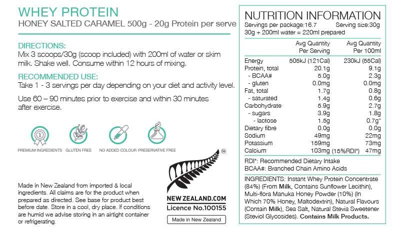 Pure  Whey Protein Concentrate - Salted Caramel