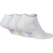Nike Womens Everyday Cushioned Training No Show Socks (3 pairs)- White