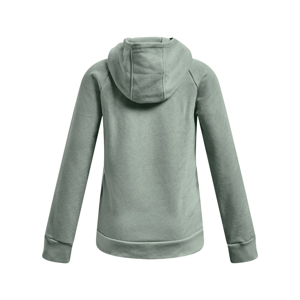 Under Armour Girls Rival Fleece BL Hoodie - Green/Midnight Navy