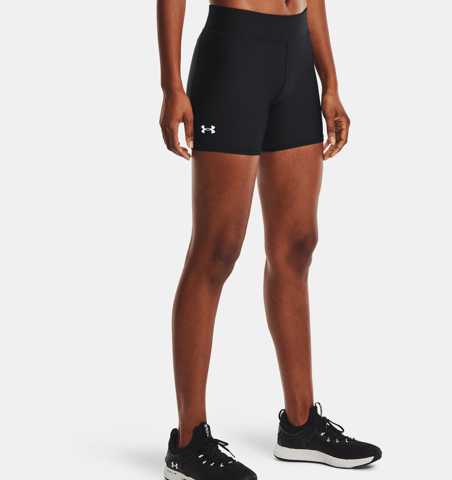 Under Armour Womens Heat Gear Mid Rise Middy - Black