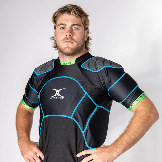 Gilbert XP 500 Shoulder Pads - Black/Blue