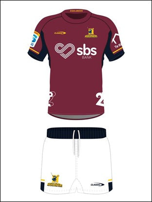 Classic Highlanders Super Rugby Infant Away Jersey & Shorts