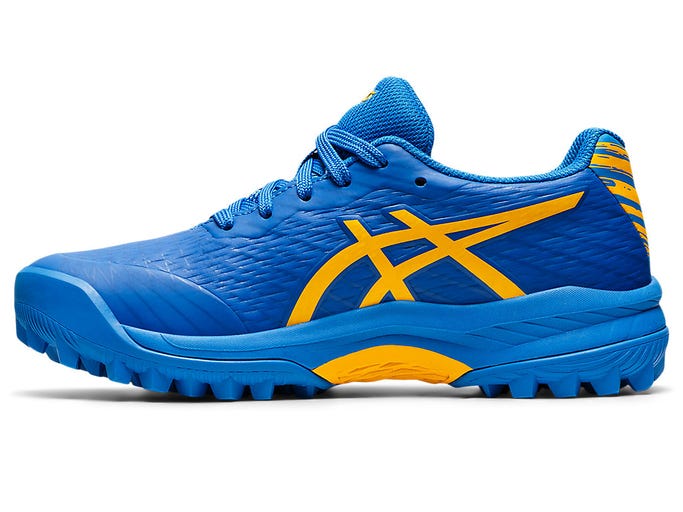 Asics Kids Field Speed GS Turf and Hockey Shoe - Electric Blue/Sunflower