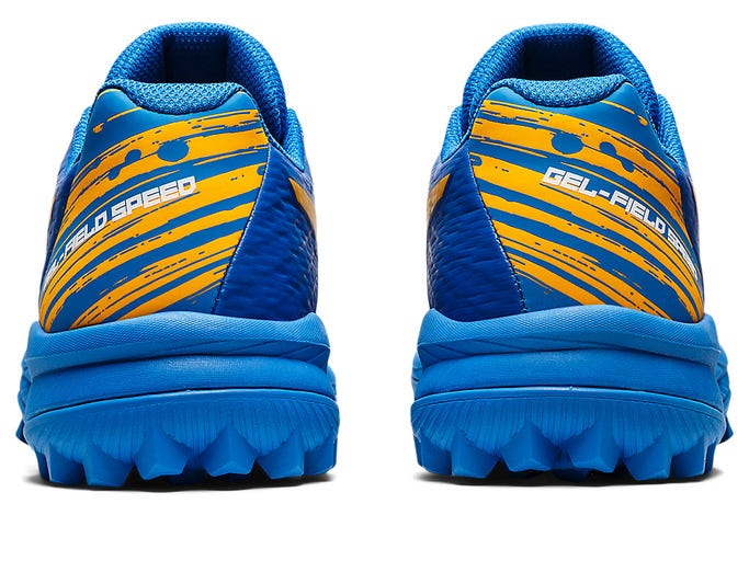 Asics Kids Field Speed GS Turf and Hockey Shoe - Electric Blue/Sunflower