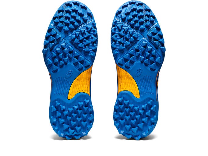 Asics Kids Field Speed GS Turf and Hockey Shoe - Electric Blue/Sunflower