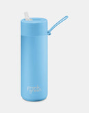 Frank Green 20oz Stainless Steel Ceramic Reusable Bottle with Straw Lid - Sky Blue