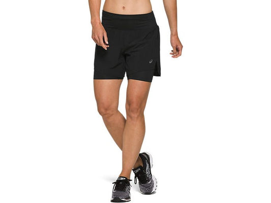 Asics Women's Road 2 in 1 5.5 Inch Shorts - Black