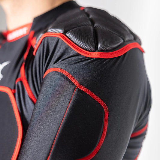 Gilbert XP 300 Shoulder Pads - Black/Red