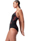 Speedo Womens Laneback One Piece - Black/Red/Plum