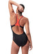 Speedo Womens Laneback One Piece - Black/Red/Plum