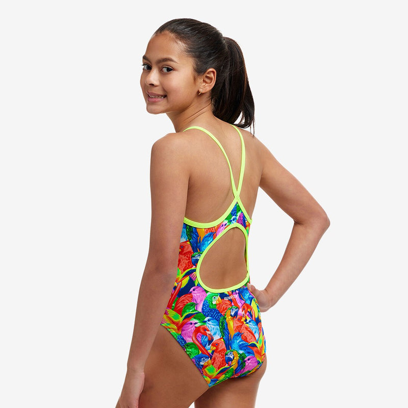 Funkita Girls Diamond Back One Piece - Bright Birds