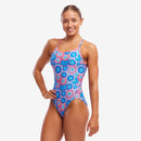 Funkita Womens Diamond Back One Piece - Bundjalung Blue