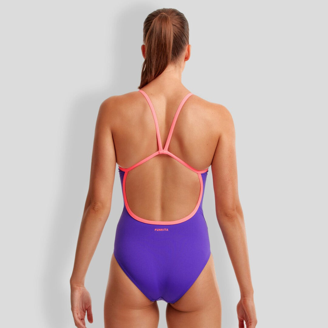 Funkita Ladies Single Strap One Piece - Purple Punch