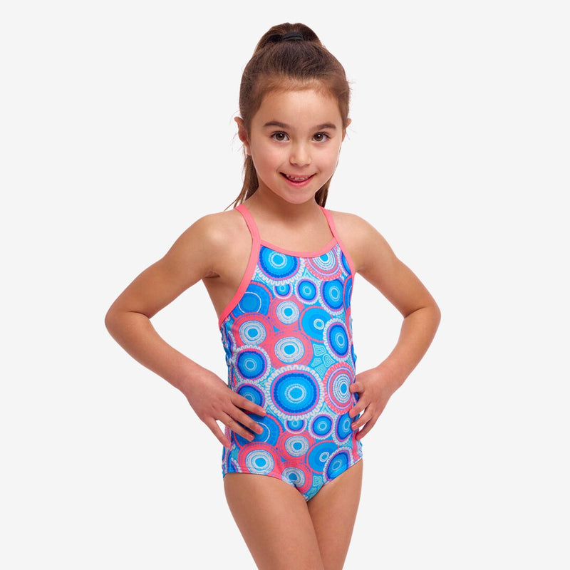 Funkita Toddler Girls Printed One Piece - Bundjalung Blue