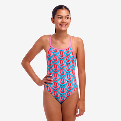 Funkita Girls Single Strap One Piece - Hummy Bunny