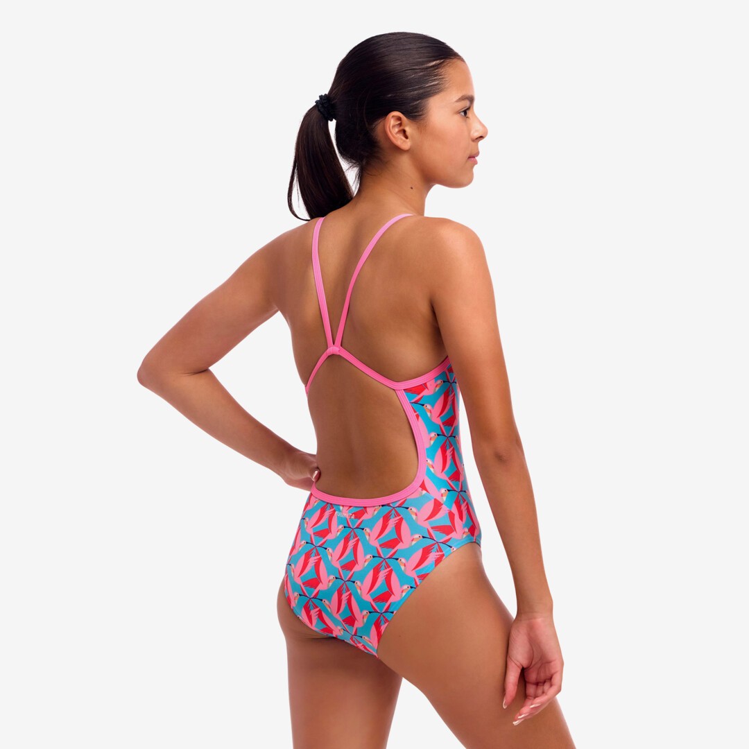 Funkita Girls Single Strap One Piece - Hummy Bunny