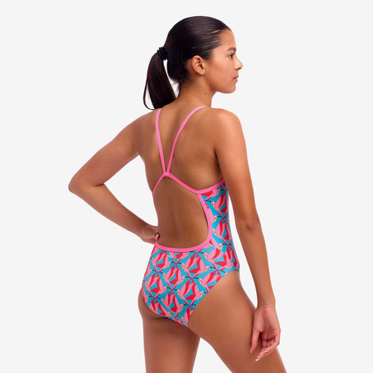 Funkita Girls Single Strap One Piece - Hummy Bunny