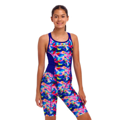 Funkita Girls Fast Training One Piece- Wet Wave