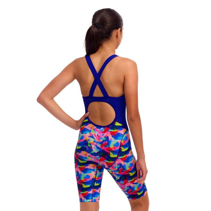 Funkita Girls Fast Training One Piece- Wet Wave