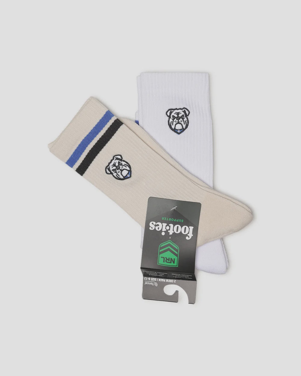 foot-ies socks NRL Canterbury-Bankstown Bulldogs Sneaker Sock - 2 Pack